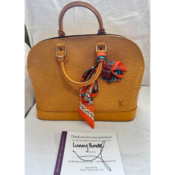Louis‎ Vuitton Epi Leather Alma PM Handbag Yellow With COA - Picture 1 of 13